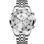 Olevs 3676 Watch For Men - Full Silver