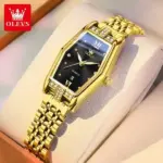 Olevs 3699 Watch For Women - Gold Black - Image 2