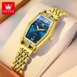 Olevs 3699 Watch For Women - Gold Blue - Image 2