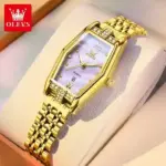 Olevs 3699 Watch For Women - Gold Purple - Image 2