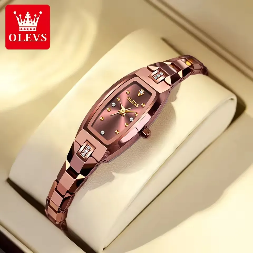 Olevs-5501-Women-Watch-Rose.webp Olevs 5501 Ceramics Watch For Woman-Rose - Image 1
