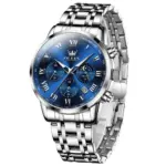 Olevs 5529 Watch For Men - Silver Blue - Image 2