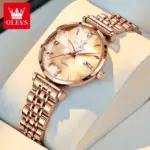 Olevs 5536 Watch For Woman - Rose Gold - Image 2