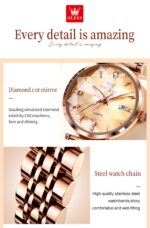 Olevs 5536 Watch For Woman–Full Rose Gold - Image 4