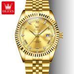 Olevs 5680 Watch  For Men - Full Golden