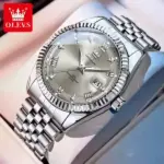 Olevs 5680 Watch  For Men - Silver Gray - Image 2