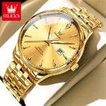 Olevs 5598 Watch For Men - Full Golden - Image 2