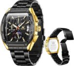 Olevs 5639 Cornograph Watch For Men - Black Gold