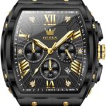 Olevs 5639 Cornograph Watch For Men - Full Black