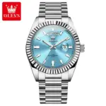 Olevs 5650 Watch For Men - Silver Sky