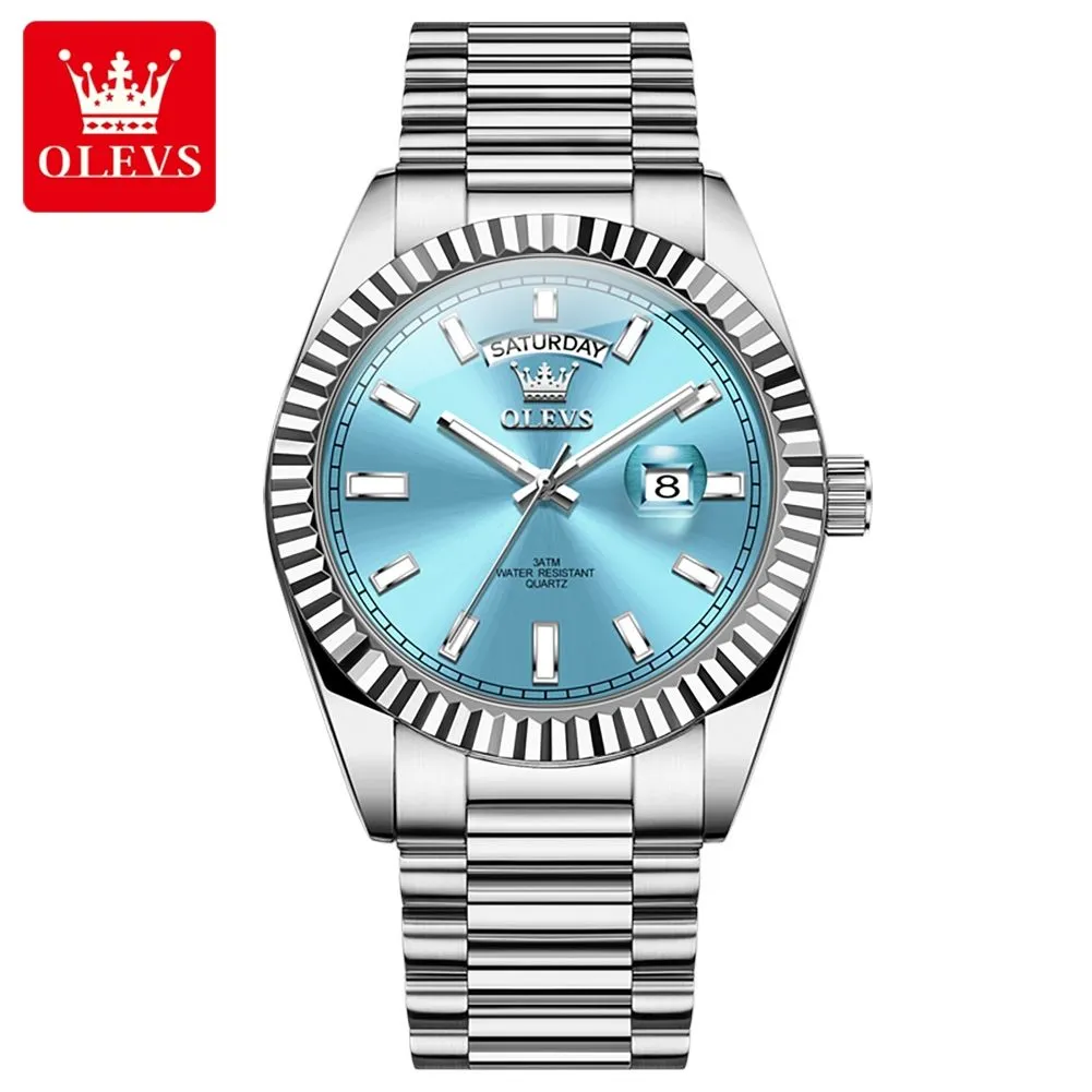 Olevs-5650-Watch-For-Men-Silver-Sky.webp Olevs 5650 Watch For Men - Silver Sky - Image 1