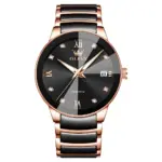 Olevs 7114 Watch For Men - Black Gold