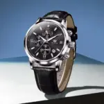 Olevs 9812 Watch For Men - Silver Black