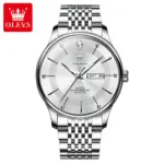 Olevs 9908 Chain Watch For Men - Full Silver