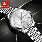 Olevs 9908 Chain Watch For Men - Full Silver - Image 3