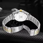 Olevs 9908 Chain Watch For Men - Silver Gold - Image 2