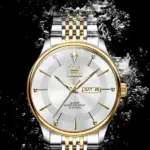 Olevs 9908 Chain Watch For Men - Silver Gold - Image 4