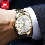 Olevs 9908 Chain Watch For Men - Silver Gold - Image 6