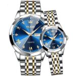 Olves 9931 Couple Watch-Golden Silver Blue - Image 3