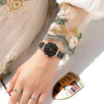 POEDAGAR 505 Luxury Quality Women’s Quartz Watch – Rose Gold Black - Image 2