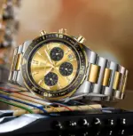 POEDAGAR 697 Men’s Chronograph Watch - Gold - Image 2