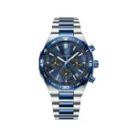 POEDAGAR 697 Men’s Chronograph Watch - Silver Blue