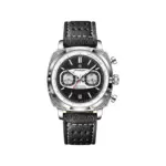 Poedagar 838  Leather Strap Watch for Men - Black