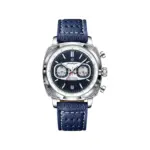 Poedagar 838  Leather Strap Watch for Men - Blue