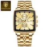 POEDAGAR 866 Chronograph Watch For Men - Black Gold