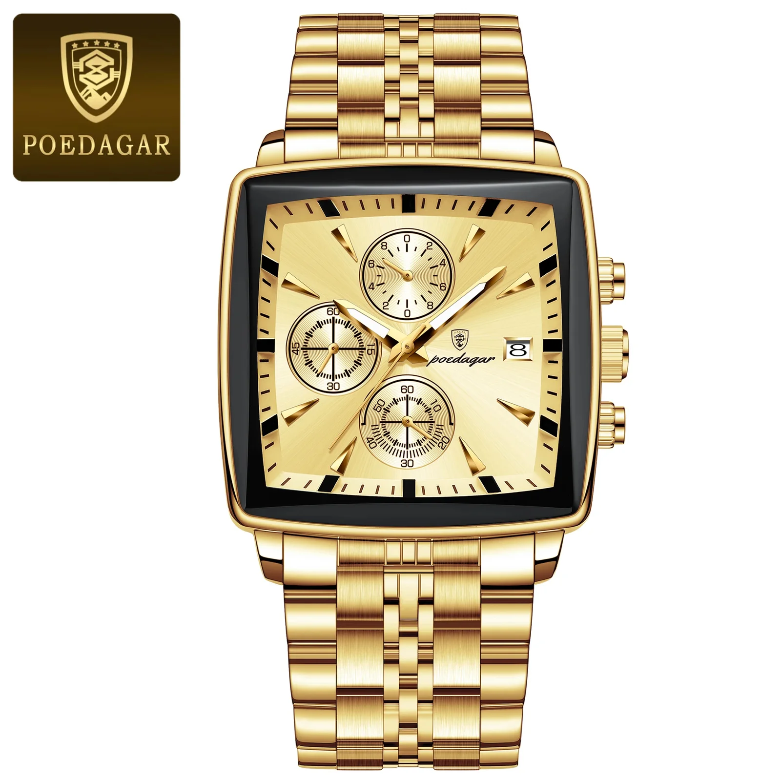 POEDAGAR-866-Chronograph-Watch-For-Men-Black-Gold.webp POEDAGAR 866 Chronograph Watch For Men - Black Gold - Image 1