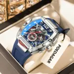 POEDAGAR 9051 Watch For Men - Blue - Image 3