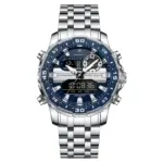 POEDAGAR E122 Watch For Men - Silver Blue - Image 4