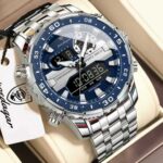 POEDAGAR E122 Watch For Men - Silver Blue