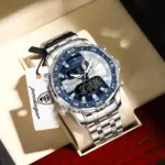 POEDAGAR E122 Watch For Men - Silver Blue - Image 2