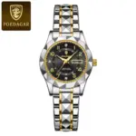 Poedagar 306 Watch For Women-Silver Gold and Black - Image 2