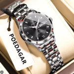 Poedagar 503 Watch For Women - Silver Black - Image 2