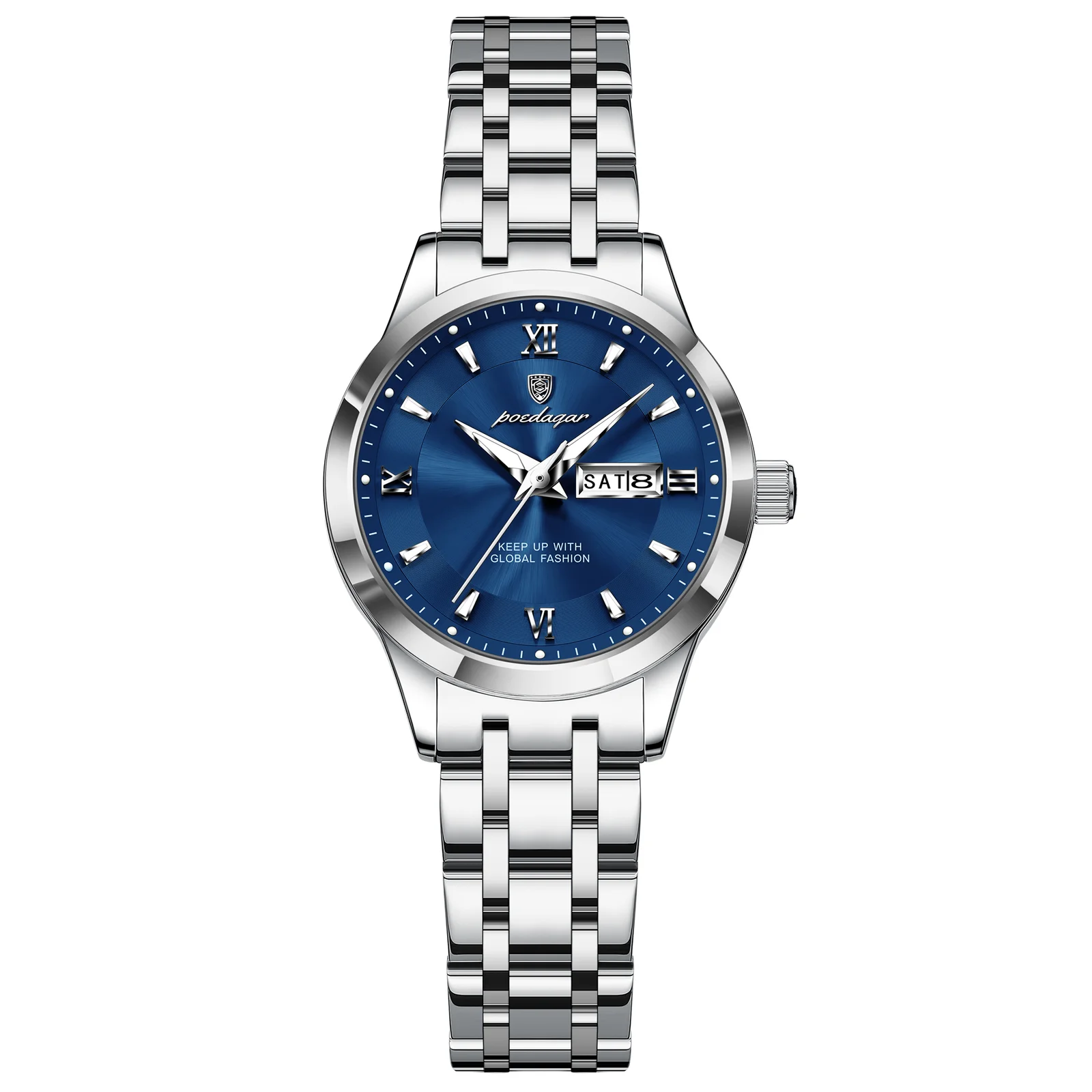 Poedagar-503-Watch-For-Women-Silver-Blue.webp Poedagar 503 Watch For Women - Silver Blue - Image 1