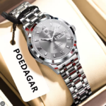 Poedagar 503 Watch For Women - Silver Gray - Image 2
