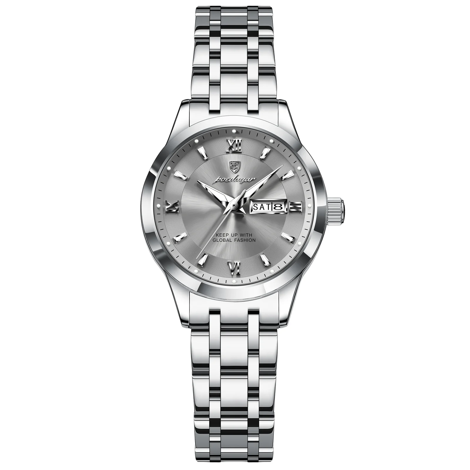 Poedagar-503-Watch-For-Women-Silver-Gray.webp Poedagar 503 Watch For Women - Silver Gray - Image 1