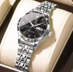 Poedagar 504 Watch For Women - Silver Black - Image 2