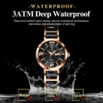 Poedagar 507 Watch For Women - Black Rose - Image 3