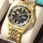 Poedagar 609 Chain Watch For Men - Gold Black