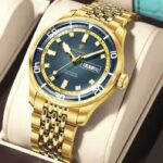 Poedagar 609 Chain Watch For Men - Gold Blue