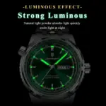 Poedagar 673 Chain Watch for Men - Silver Green - Image 2