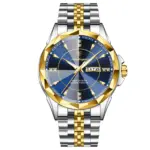 Poedagar 674 Chain Watch For Men - Silver Gold Blue