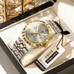 Poedagar 675 Chain Watch For Men - Silver Gold Gray - Image 2