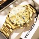 Poedagar 688 Watch For Men - Full Golden - Image 2