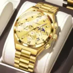Poedagar 688 Watch For Men - Full Golden