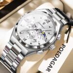 Poedagar 688 Watch For Men - Full Silver - Image 2