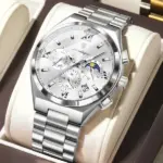 Poedagar 688 Watch For Men - Full Silver